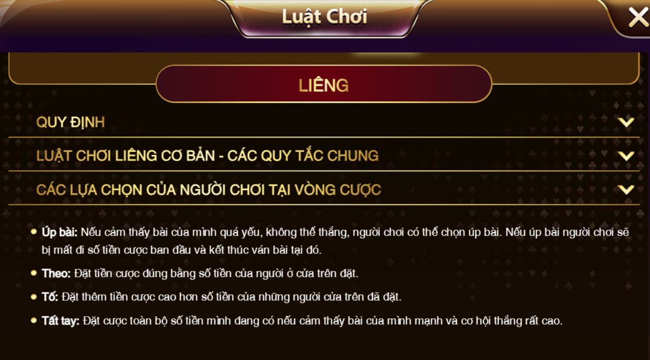 Luật chơi game bài Liêng tại Nhatvip